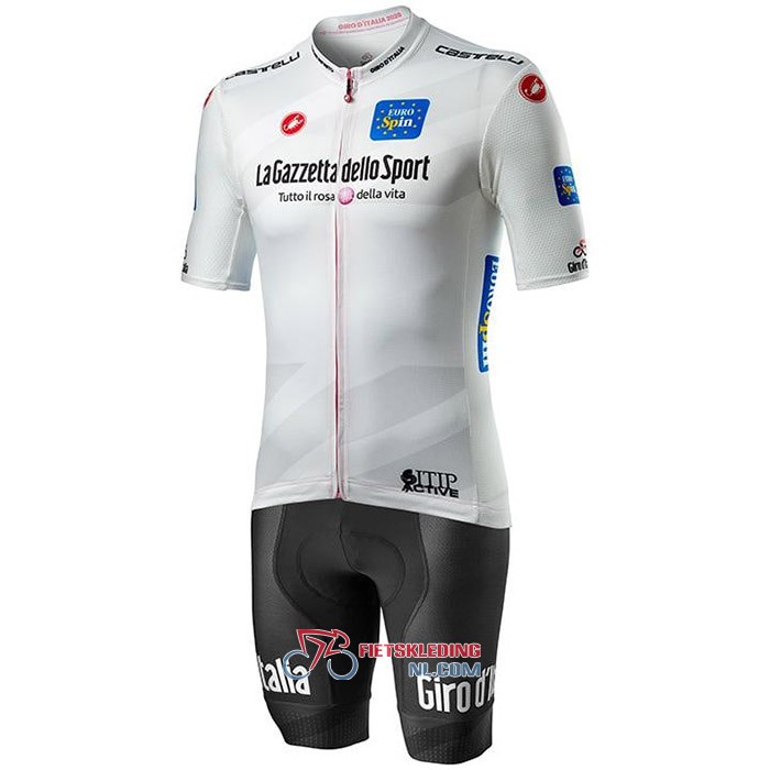 Giro d'Italia Fietsshirt Met Korte Mouwen 2020 en Korte Koersbroek Wit